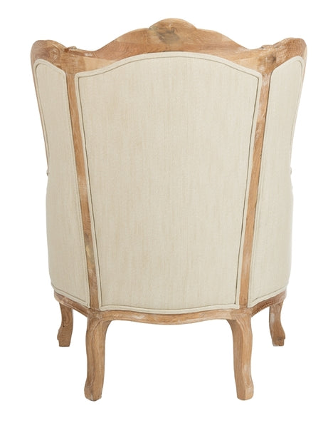 Fallon Natural Linen Wing Chair - The Mayfair Hall