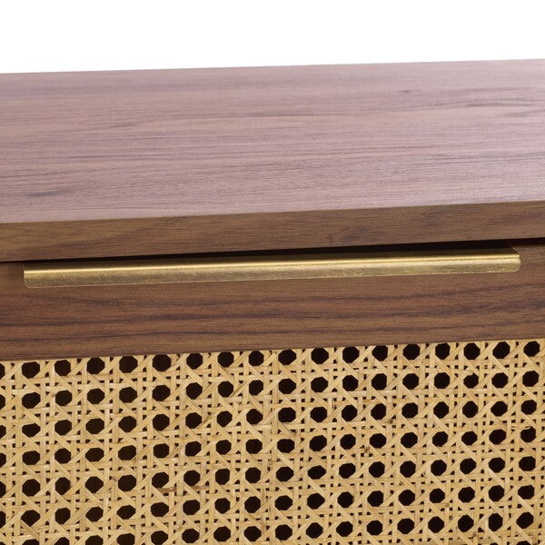 Brey 3 Drawer Media Stand in Walnut