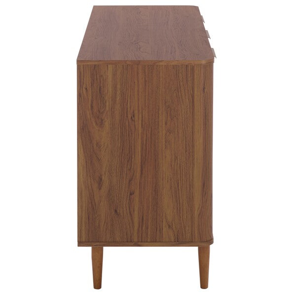 Brey 3 Drawer Media Stand in Walnut