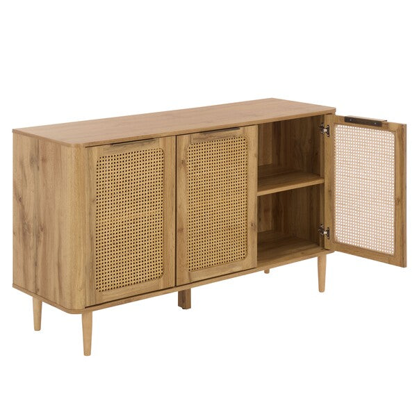 Brey 3 Drawer Media Stand in Oak