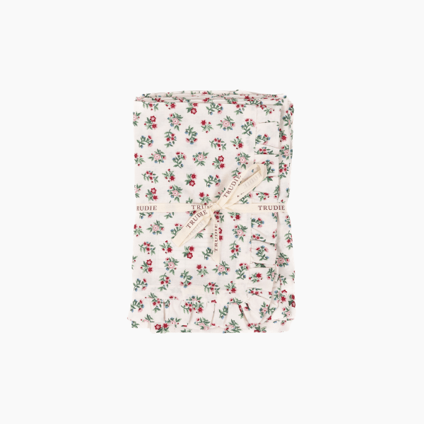 Mildred Floral Cream Ruffled Napkins, Set of 4