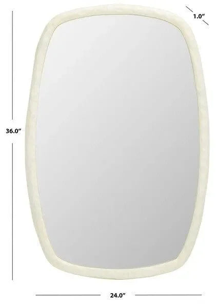 Safavieh Raelee Aluminum/mdf Ivory Mirror