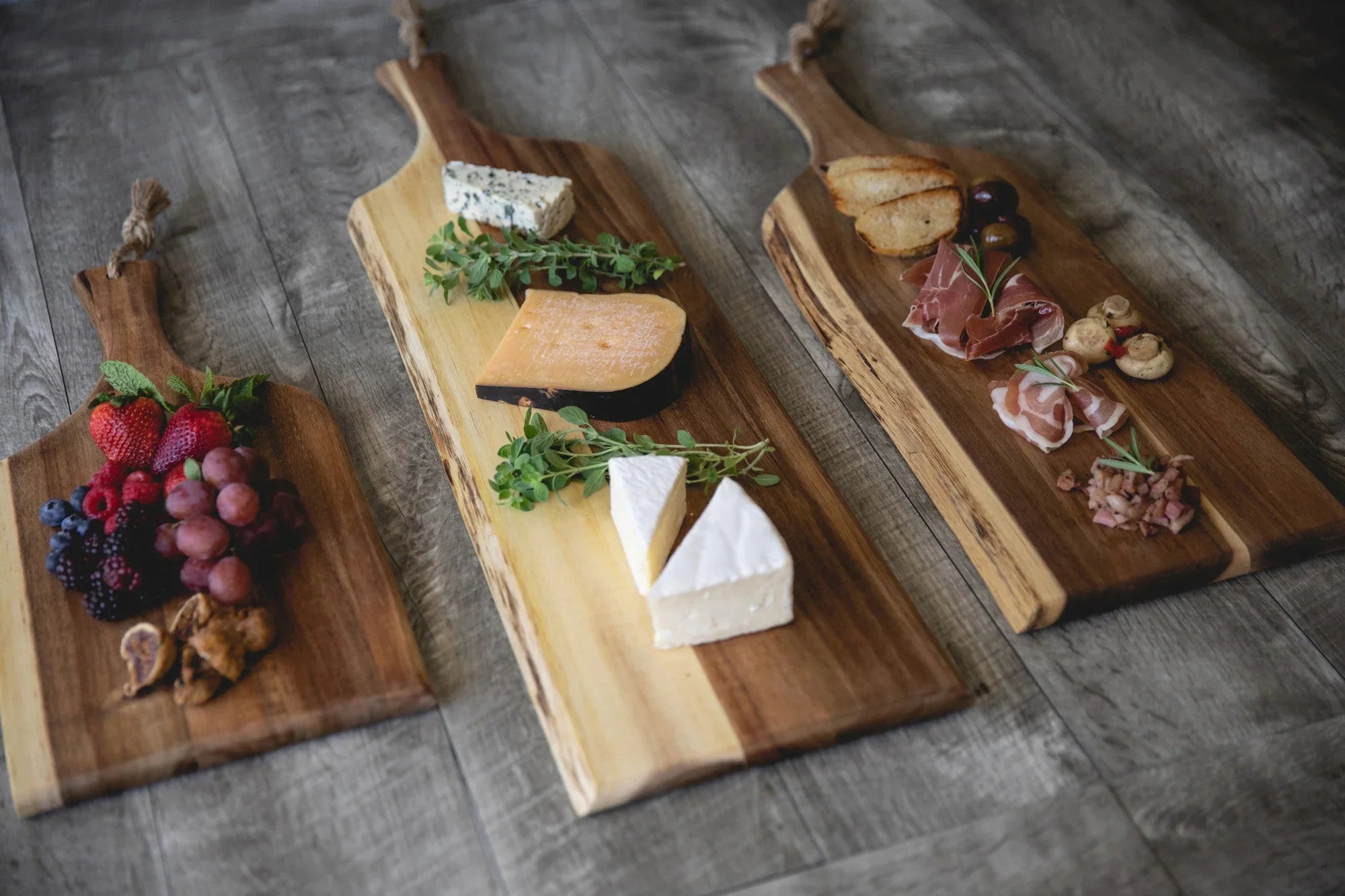 Set of 3 Artisan Serving Planks (18", 24", 30") - The Mayfair Hall
