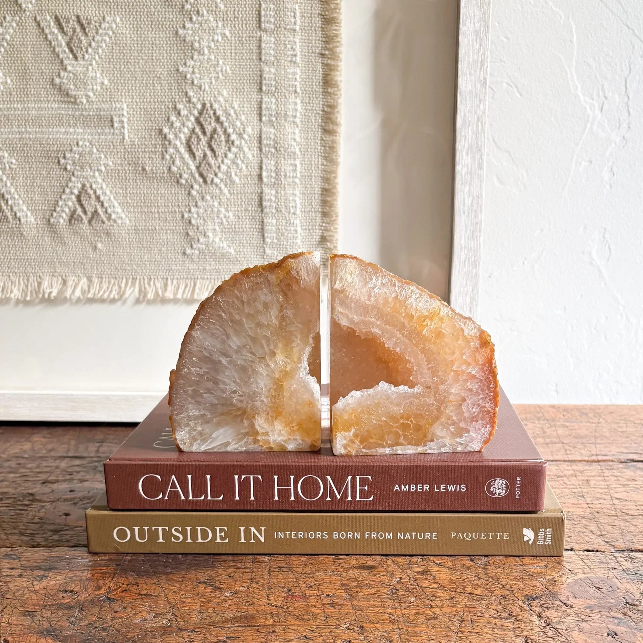 Natural Agate Druzy Bookend Pair - The Mayfair Hall