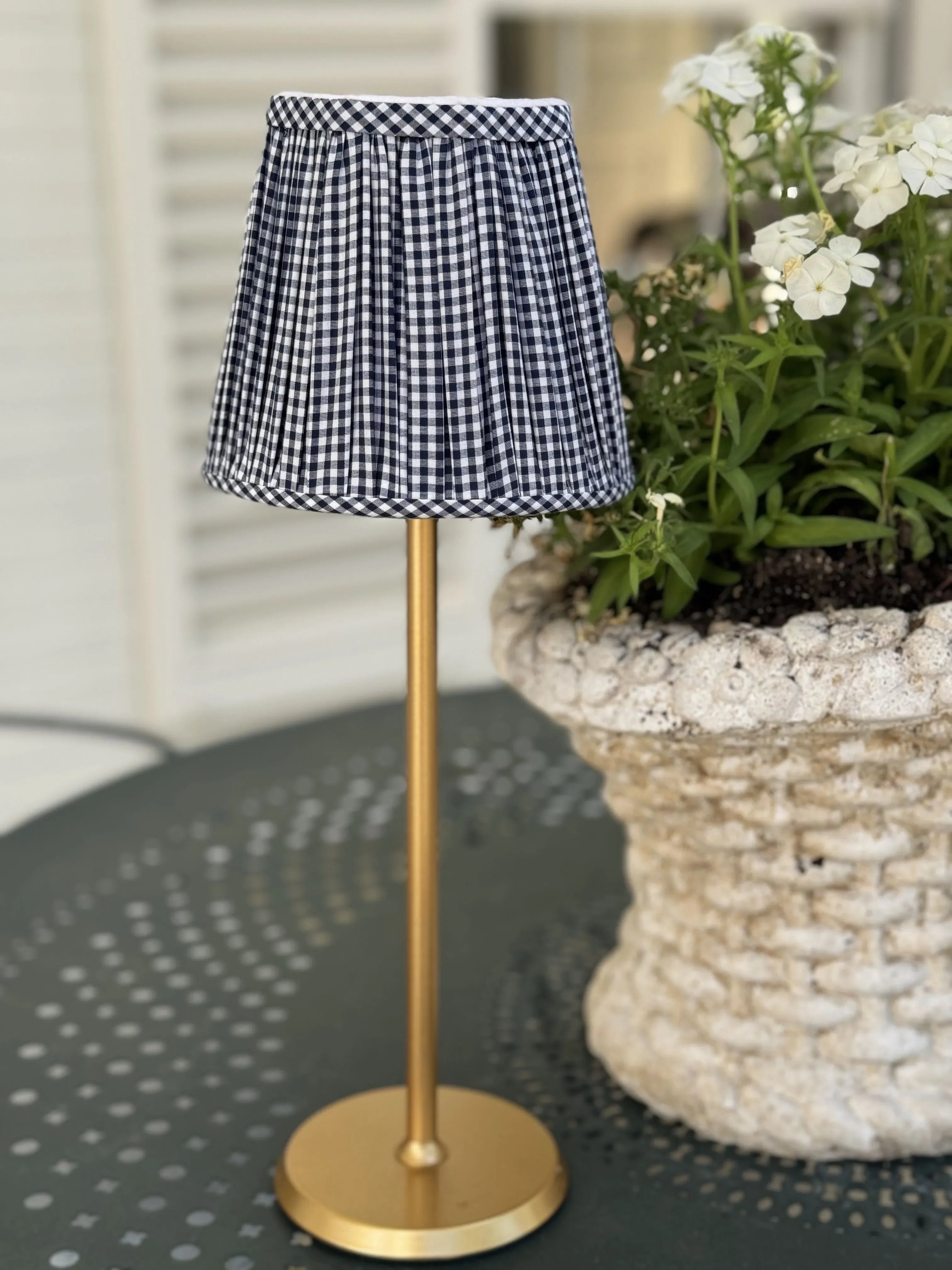 Maison Maison Design Shade Cover (Gingham in Navy) - The Mayfair Hall