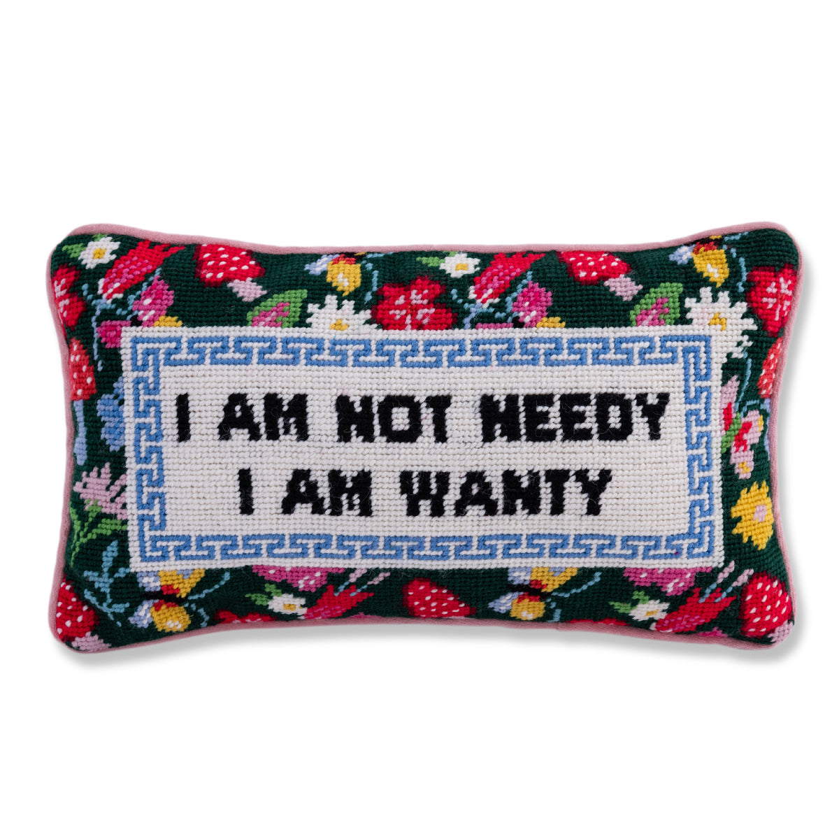 Not Needy Needlepoint Throw Pillow