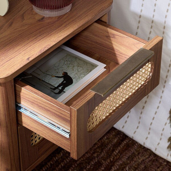 Brey 2 Drawer Nightstand in Walnut