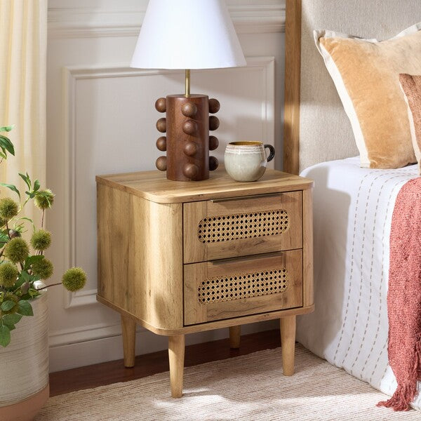 Brey 2 Drawer Nightstand in Oak