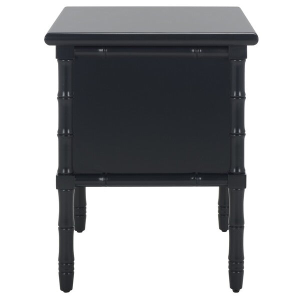 Niah 2 Drawer Nightstand in Black