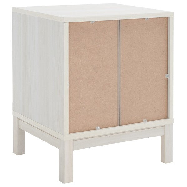 Galio 2 Drawer Nightstand in Bleached White