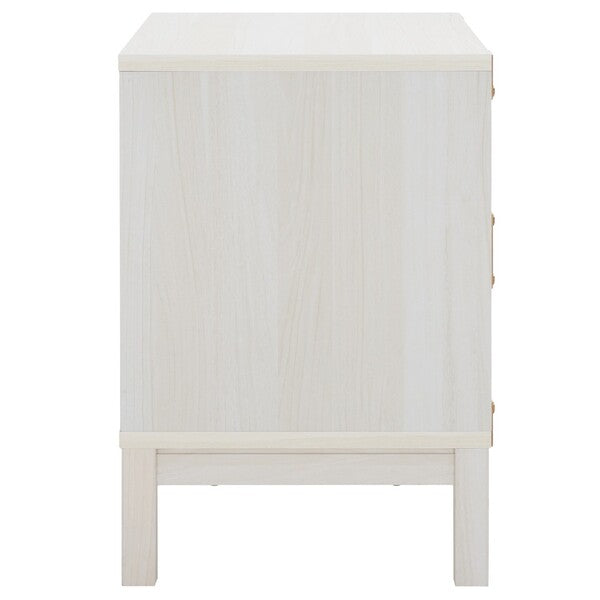 Galio 2 Drawer Nightstand in Bleached White