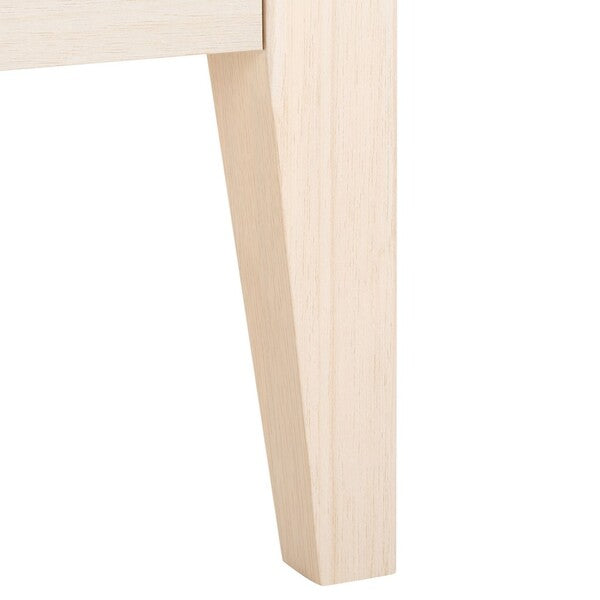 Sondra 1 Drawer 1 Shelf Nighstand in Bleached White