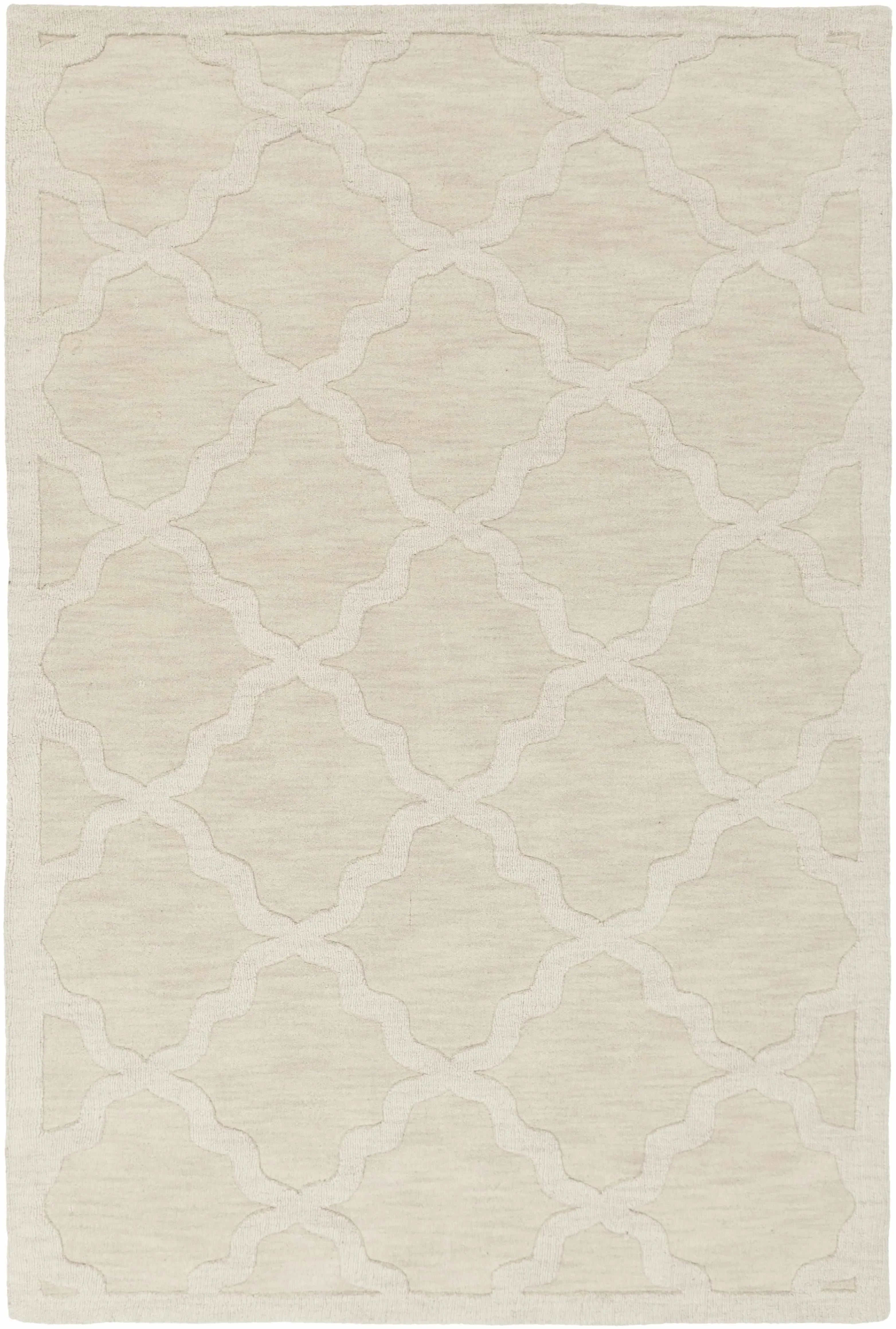 Orick Wool Area Rug in Ivory