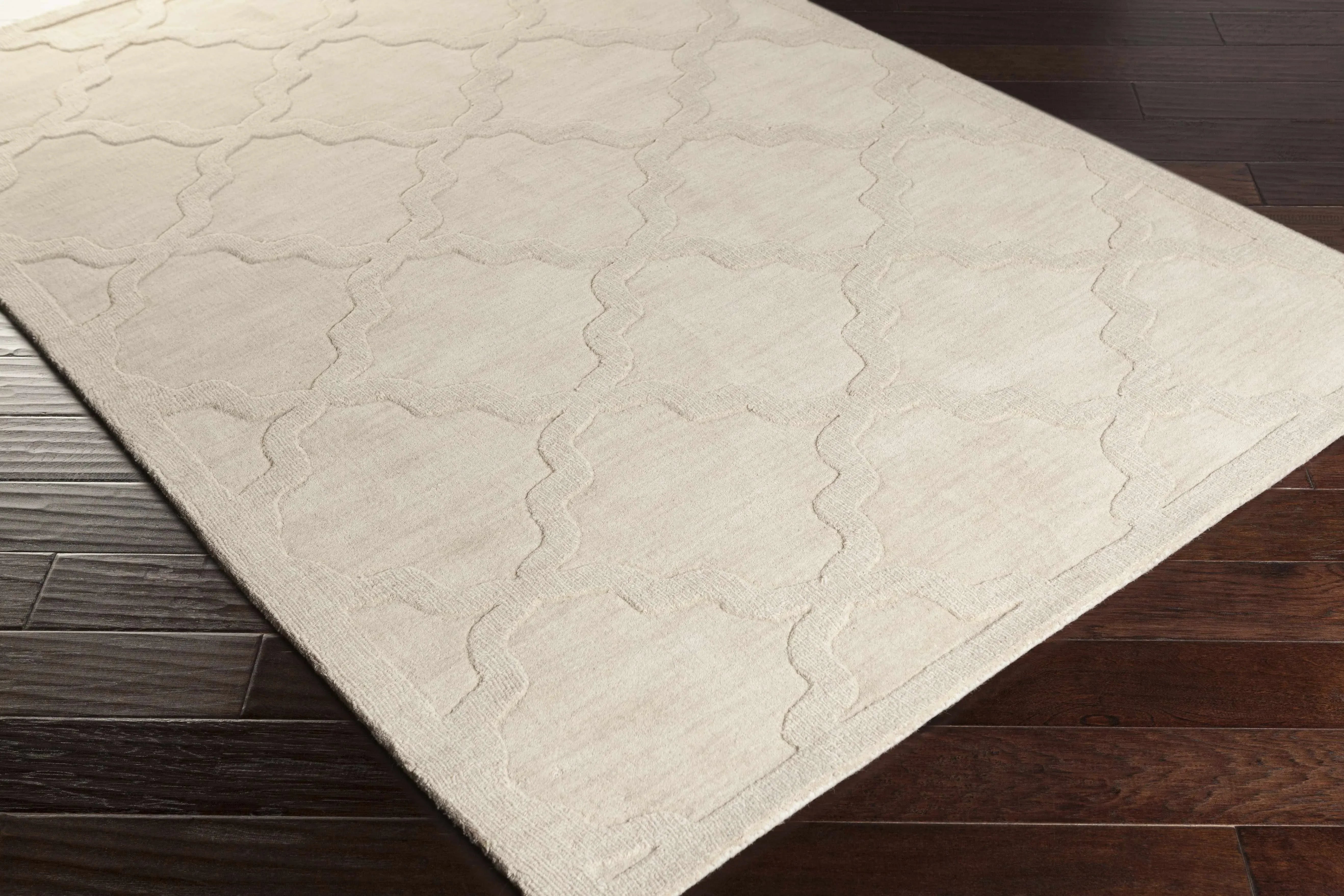 Orick Wool Area Rug in Ivory