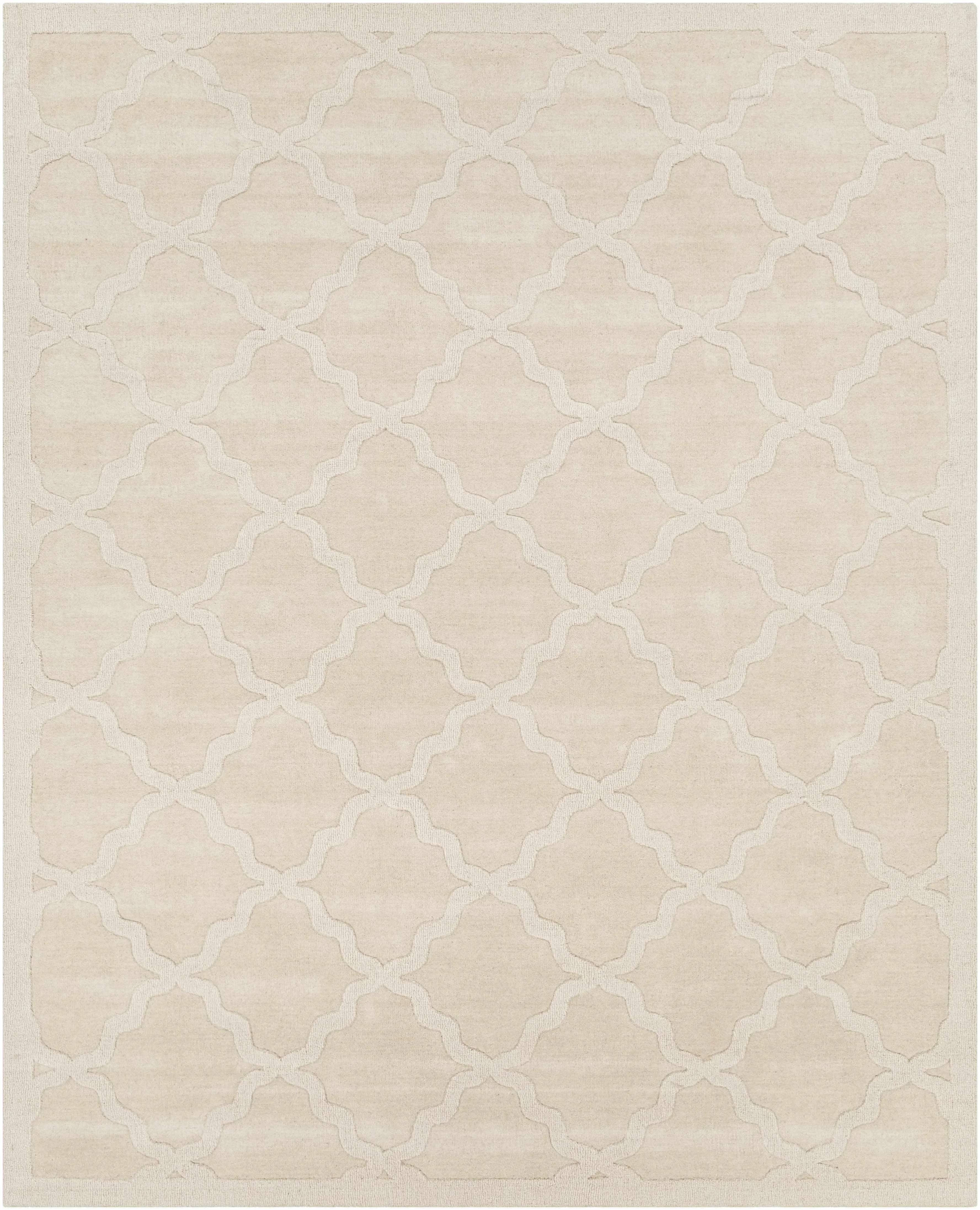 Orick Wool Area Rug in Ivory
