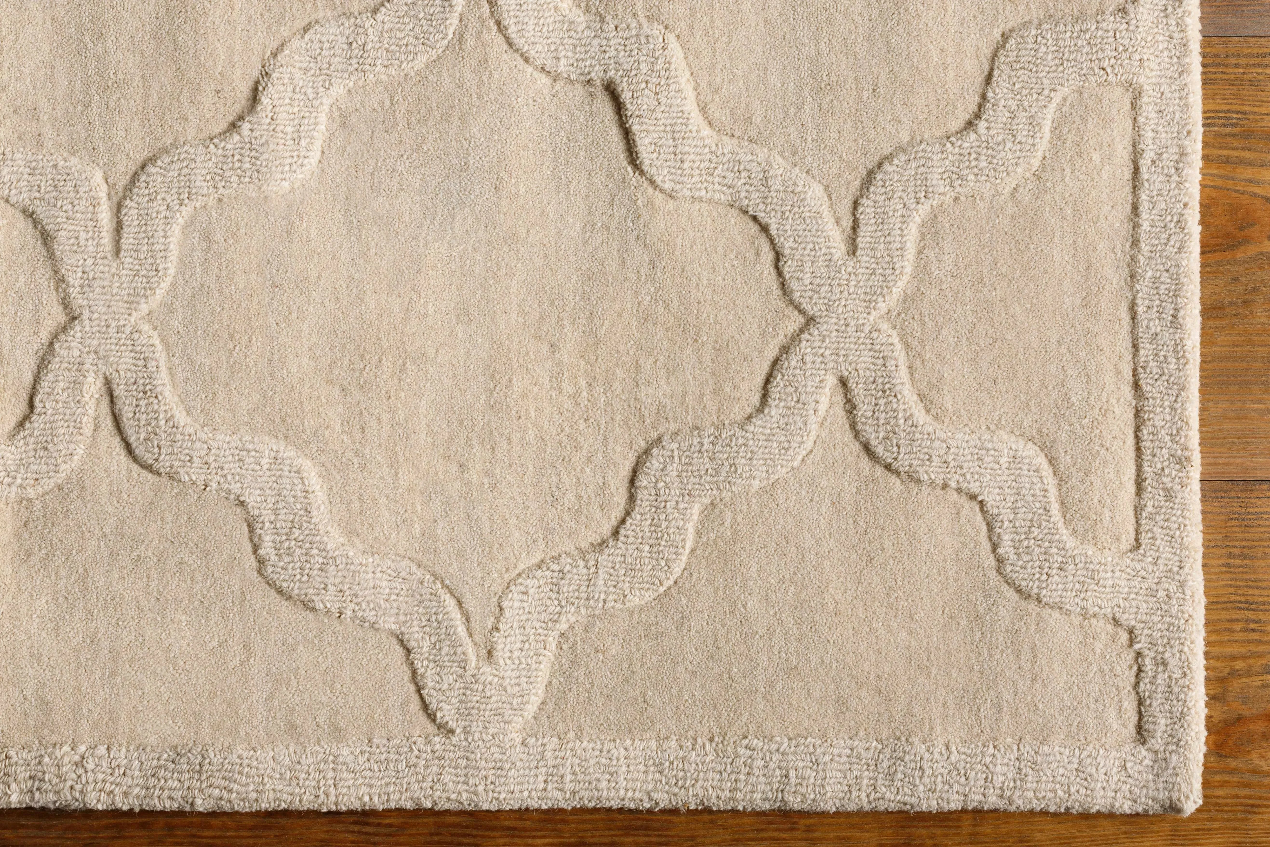 Orick Wool Area Rug in Ivory