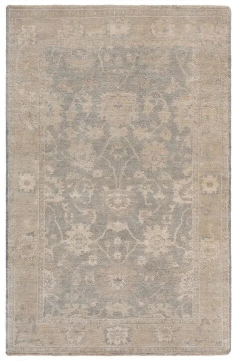 Oushak Wool Rug in Gray