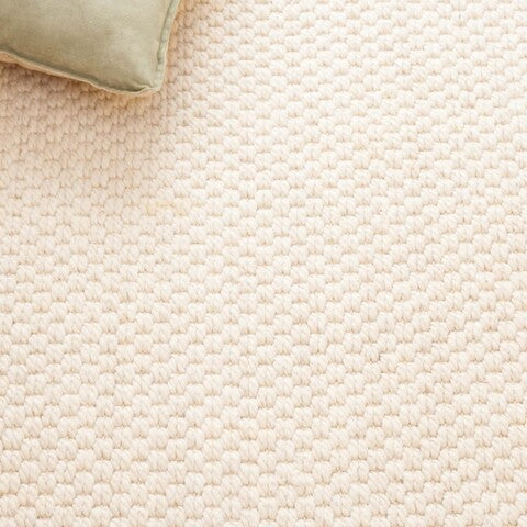 Palm Beach Wool Rug in Ivory Geometric Pattern
