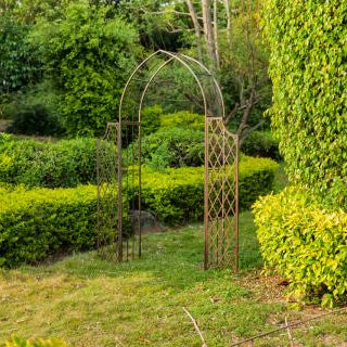 Jaida Iron Arbor in Rustic Brown