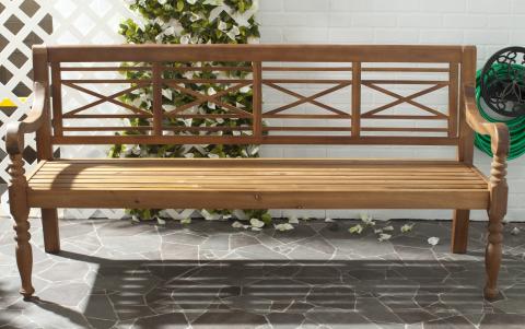 Karoo Wood Garden Bench in Natural