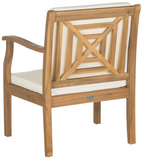 Colfax 5 Piece Outdoor Coffee Set in Natural with Beige Cushion