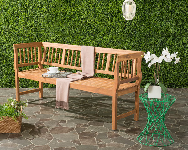 Brentwood Acacia Garden Bench in Natural