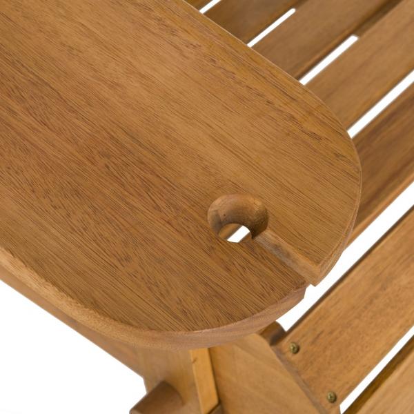 Breetel Wood Adirondack Chair in Natural (Set of 2)