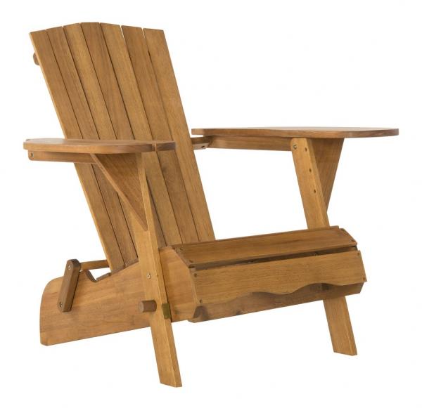 Breetel Wood Adirondack Chair in Natural (Set of 2)
