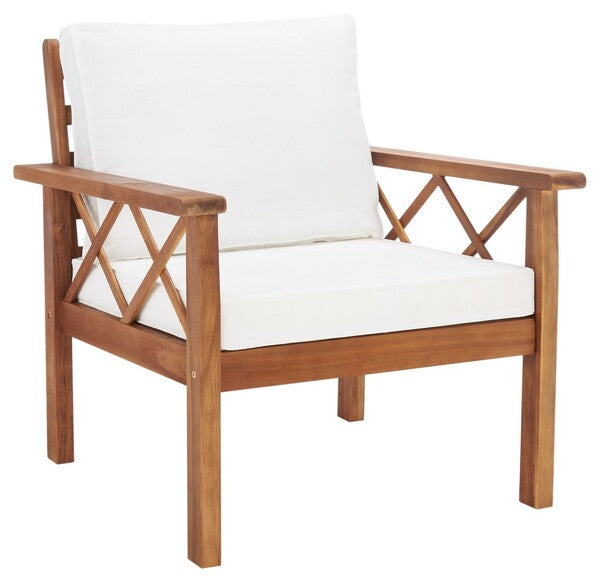 Loanna 6 Piece Outdoor Living Set in Natural with Beige Cushion
