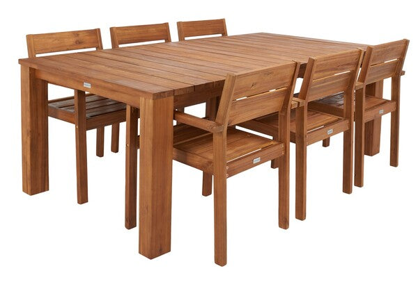Hestia 7 Piece Outdoor Dining Set in Natural
