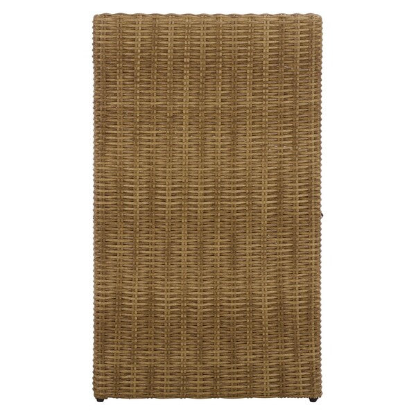 Emma Rattan Dining Chair in Natural with Taupe Cushion (Set of 2)