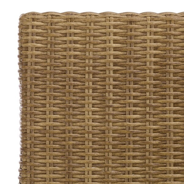Emma Rattan Dining Chair in Natural with Taupe Cushion (Set of 2)