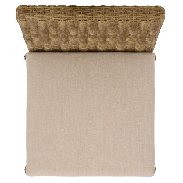 Emma Rattan Dining Chair in Natural with Taupe Cushion (Set of 2)