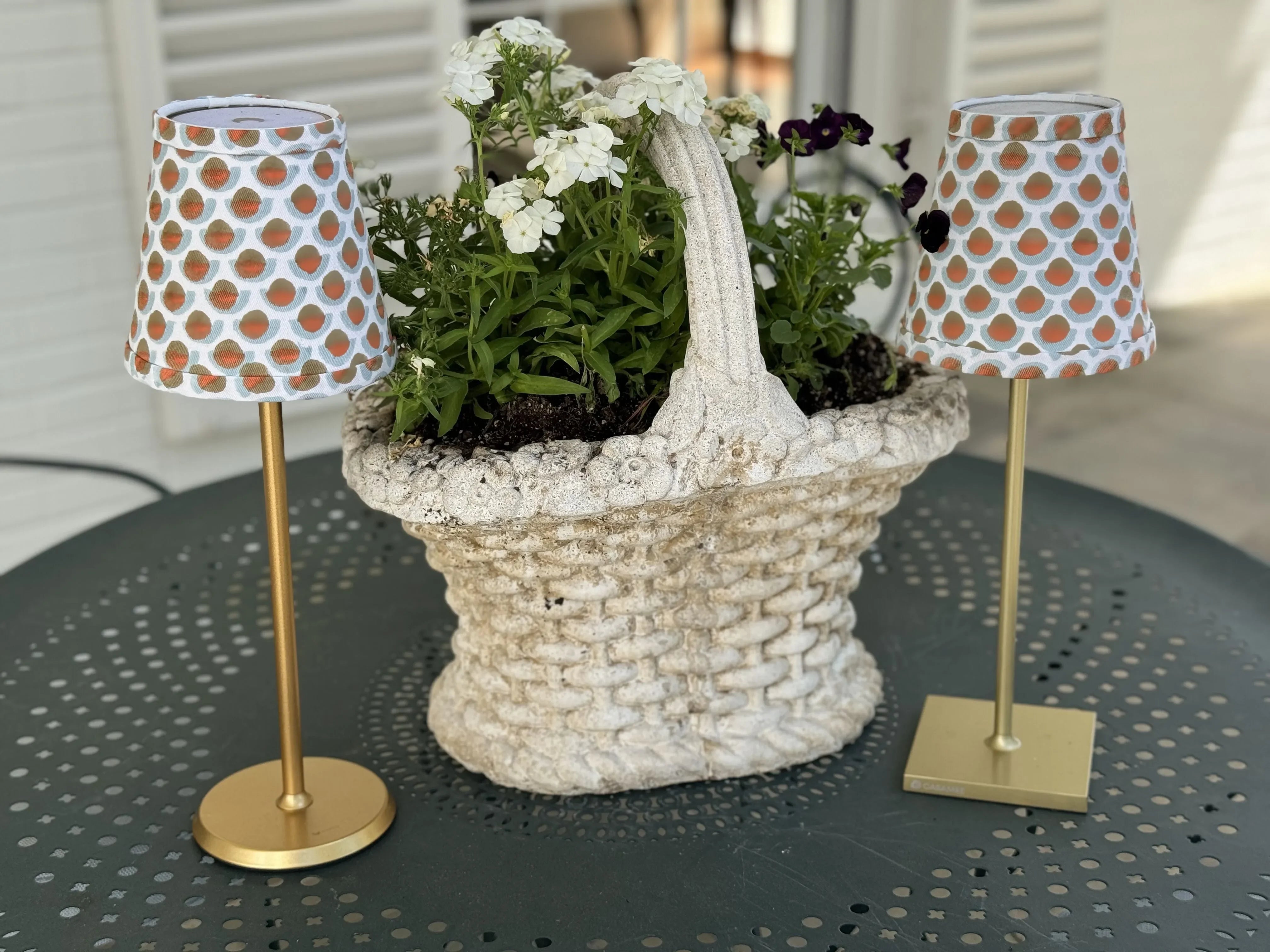 Small Shade Cover in Serena Dugan Olga/Persimmon Print - The Mayfair Hall