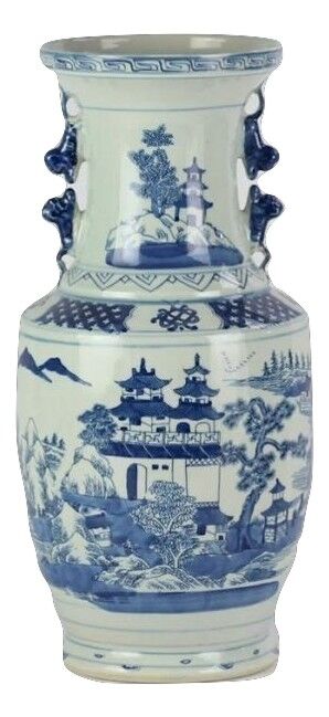 The Enchanted Home Village Scene Vase