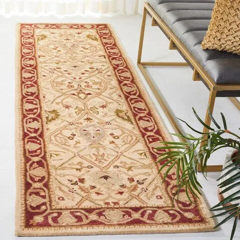 Persian Legend Wool Rug in Ivory and Rust
