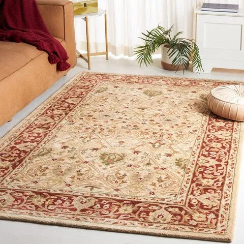 Persian Legend Wool Rug in Ivory and Rust