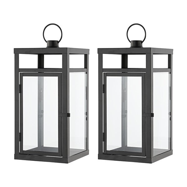 Fraleigh Black Outdoor Lantern - Set of 2 - The Mayfair Hall