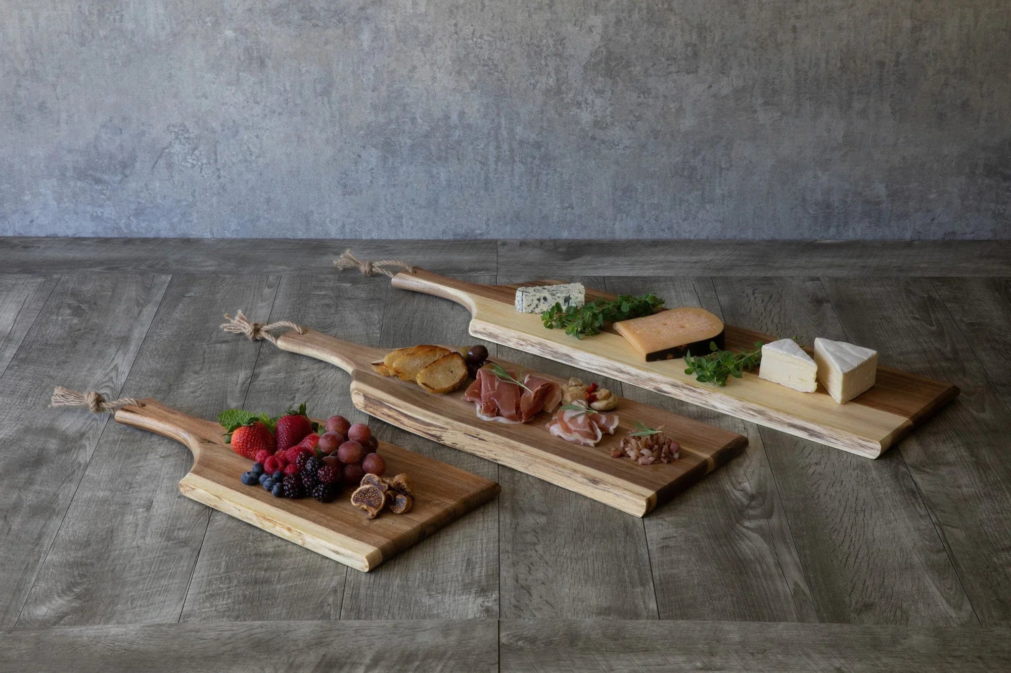 Set of 3 Artisan Serving Planks (18", 24", 30") - The Mayfair Hall