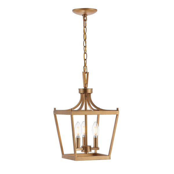 Larton 3 Light Iron Pendant in Gold
