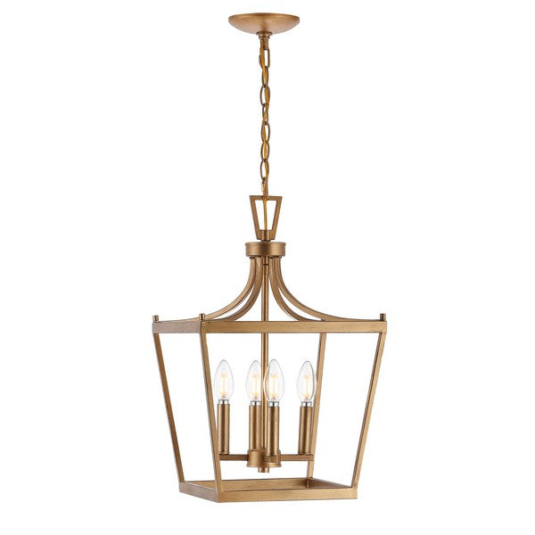 Nichi 4 Light Iron Pendant in Gold