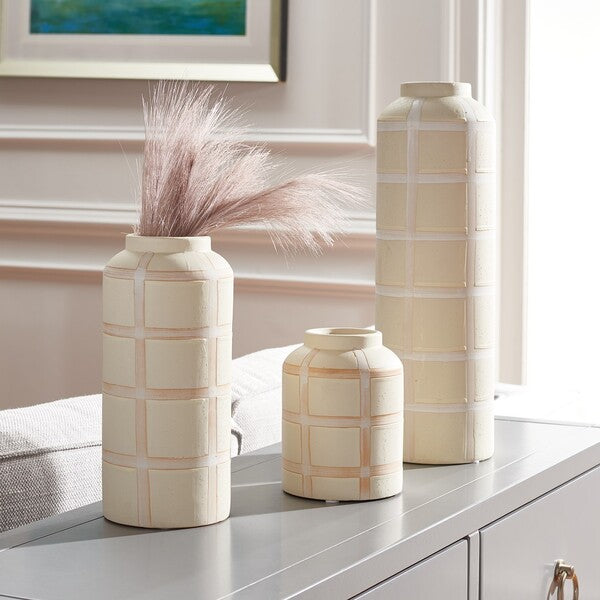 Luette Cream Vase - Set of 3 - The Mayfair Hall