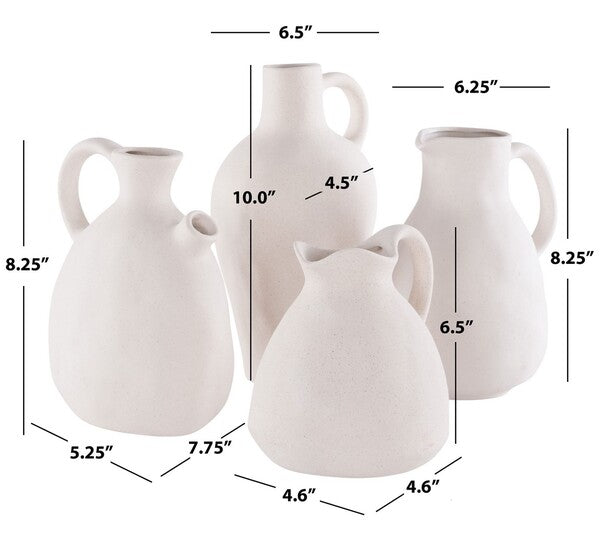 Misa Beige Vase - Set Of 4 - The Mayfair Hall