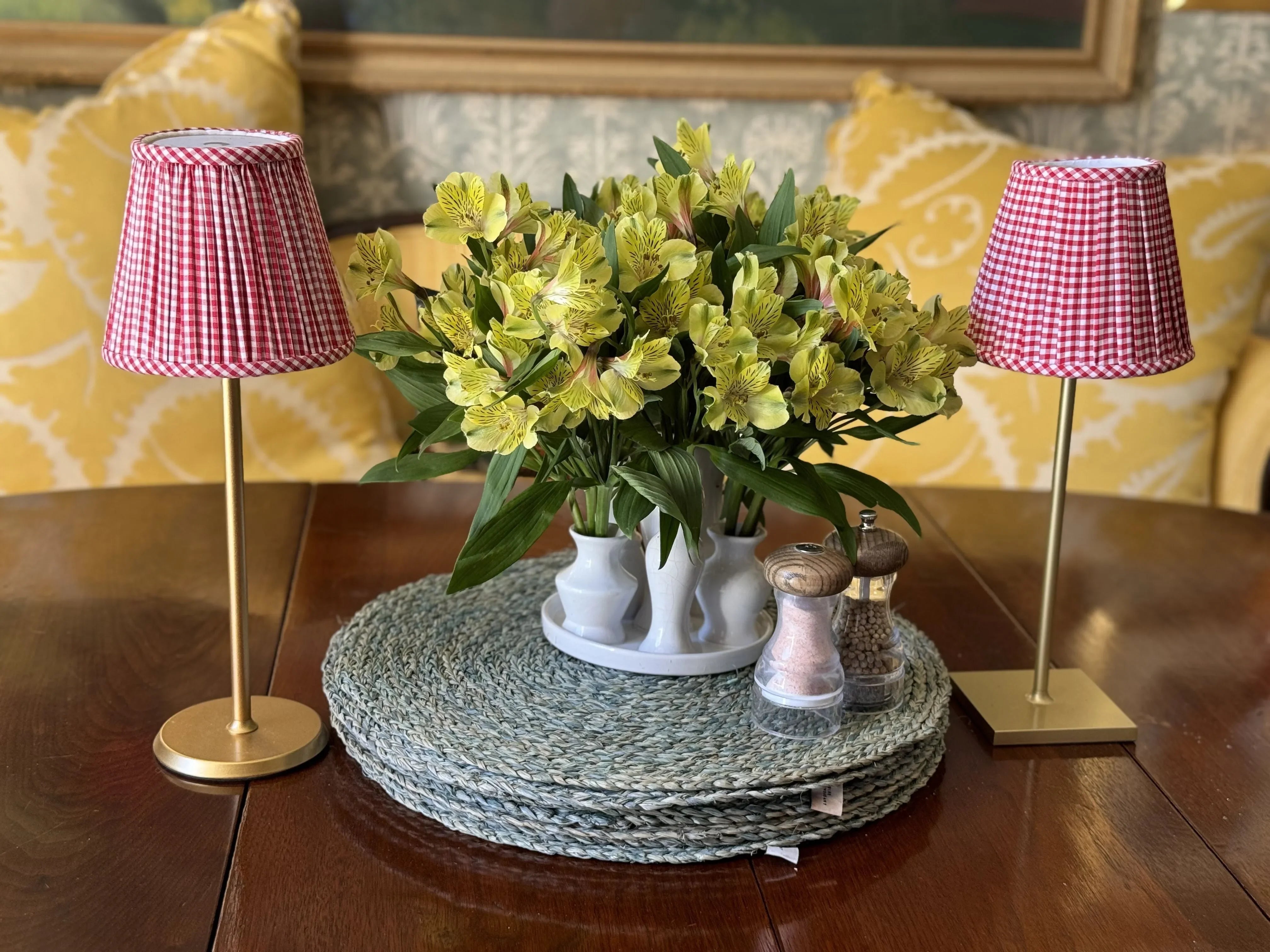 Maison Maison Design Empire in Gingham Red - The Mayfair Hall