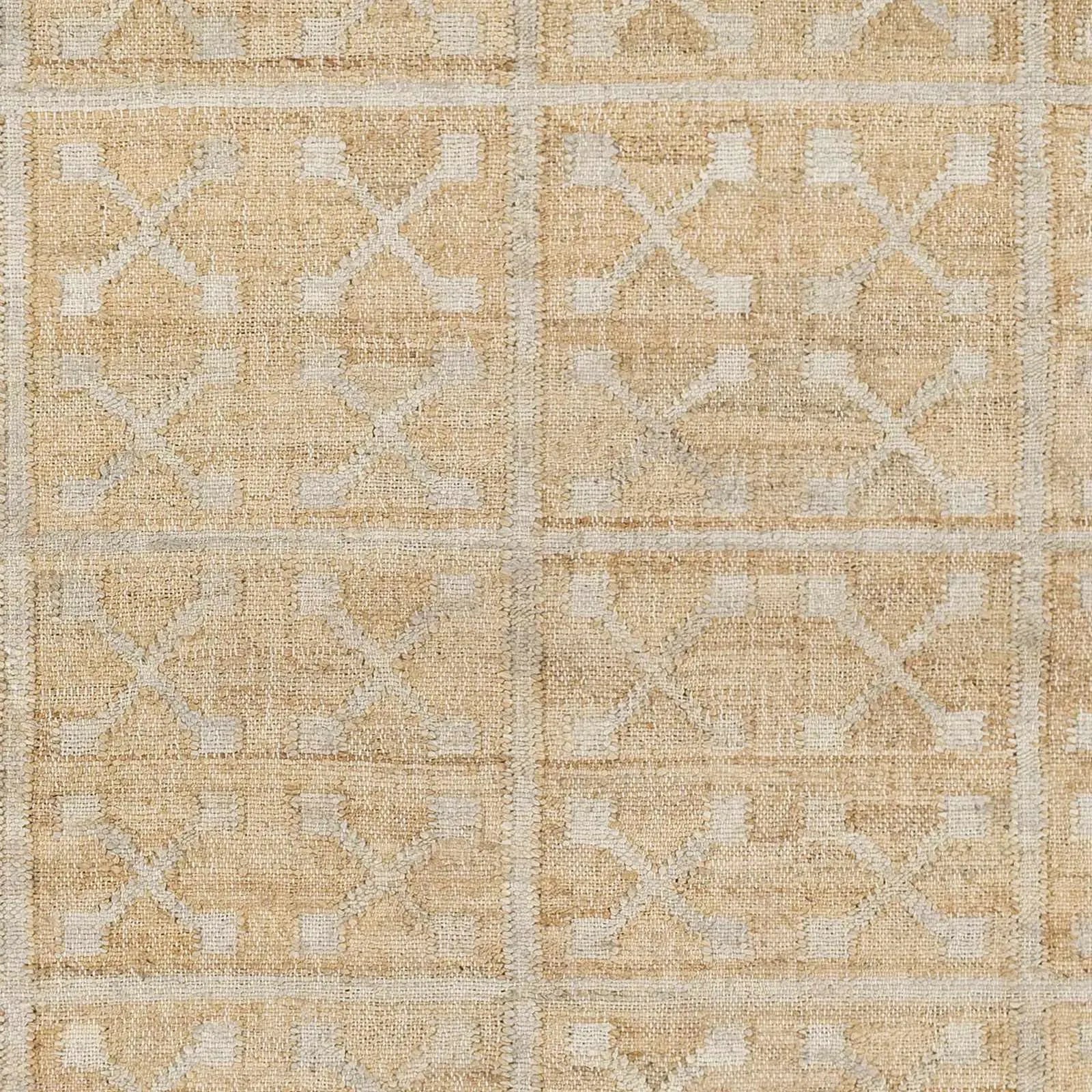 Rice Jute Carpet in Cream and Tan