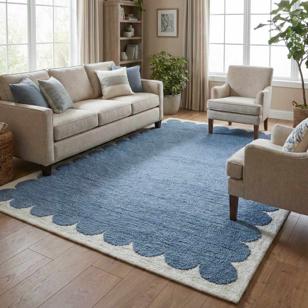 Lukamu Modern Art Deco Handmade Area Rug