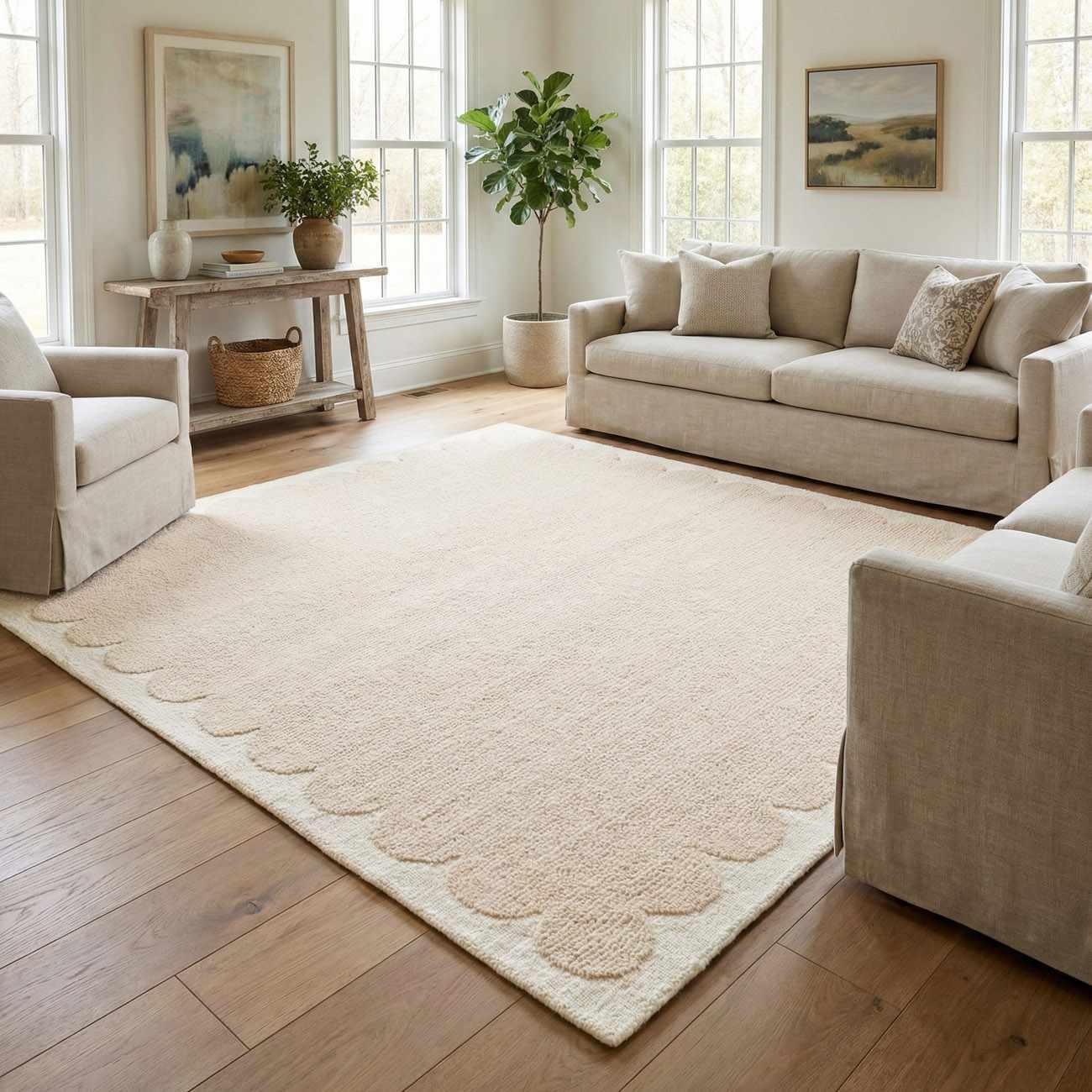 Lytufa Modern Art Deco Handmade Area Rug
