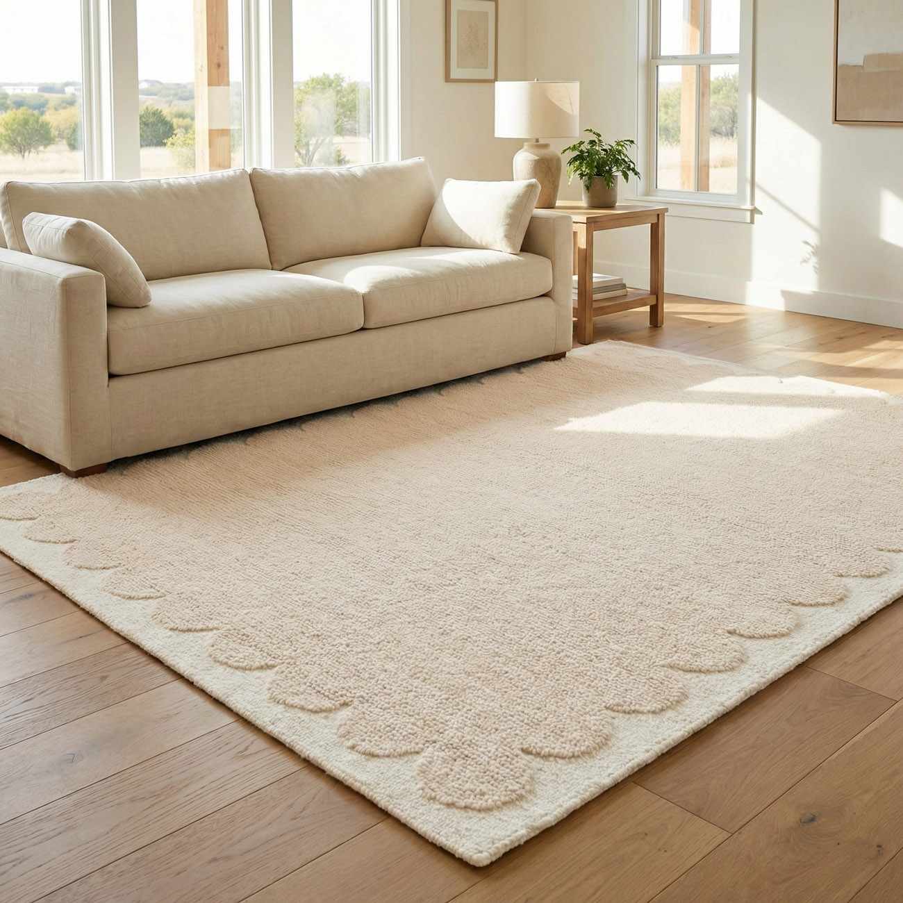 Lytufa Modern Art Deco Handmade Area Rug