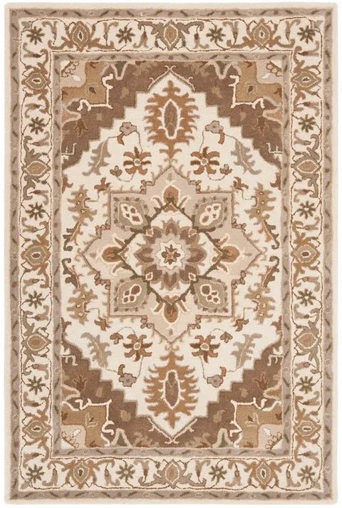 Royalty Wool Rug in Beige and Sage