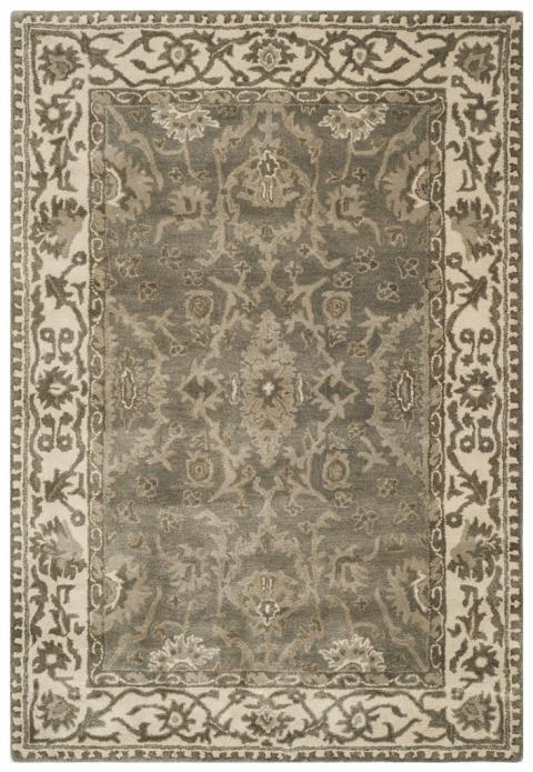 Royalty Wool Rug in Gray and Cream